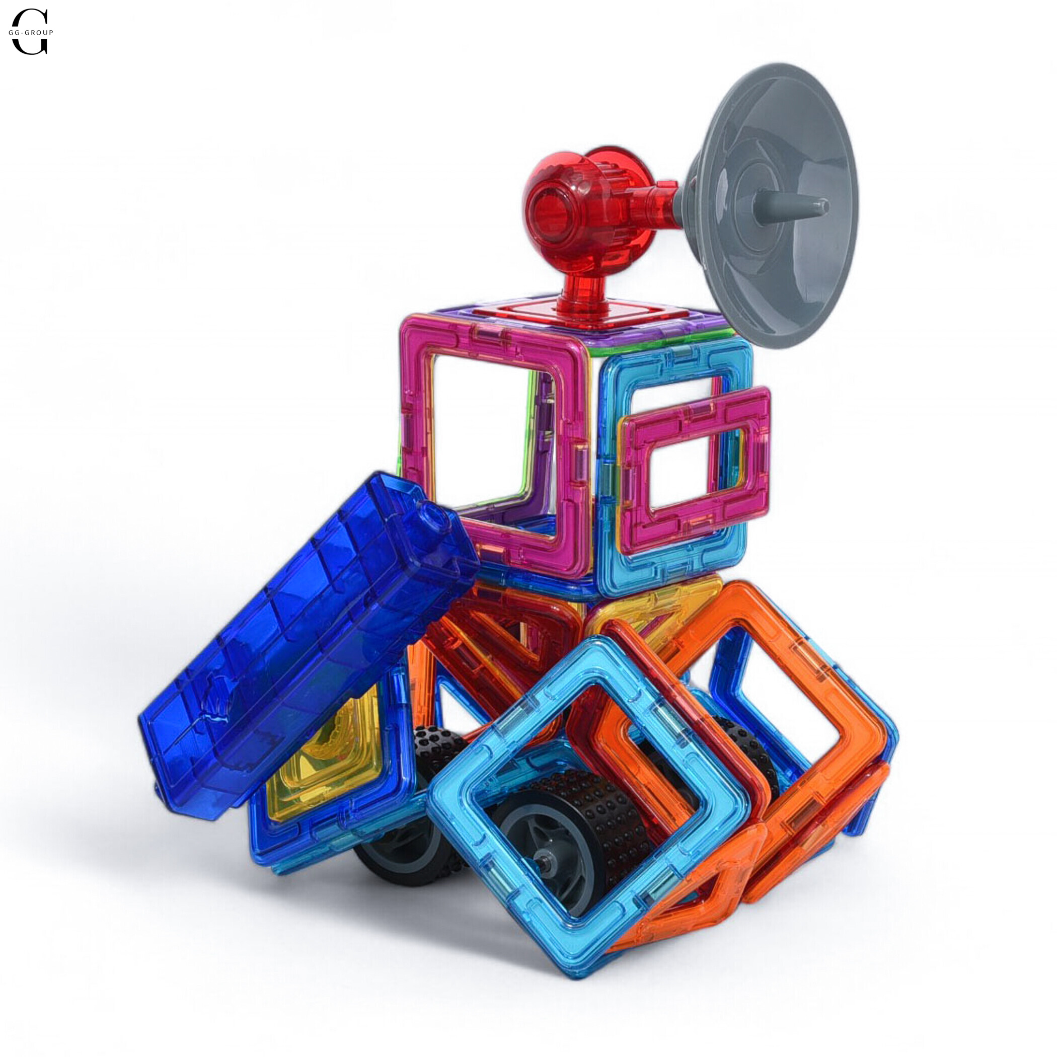 Магнітний,  конструктор транспорт, 128 деталей Magnit/Magical/LIMO TOY